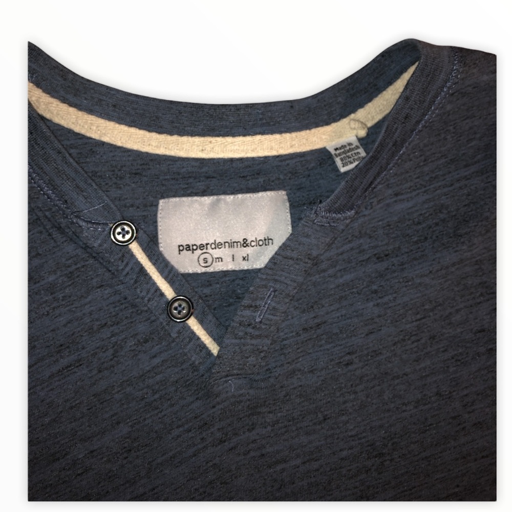 Paper Denim & Cloth Blue Henley Tee